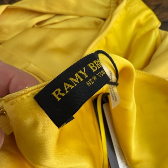 GORGEOUS Ramy Brooks Tatiana Yellow Halter Neck Dress SZ 16 NWT - Picture 4 of 6